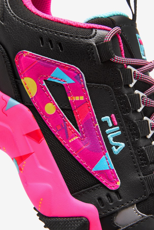 Fila Feminina Oakmont Tr Preto/rosa Glo/bluefish