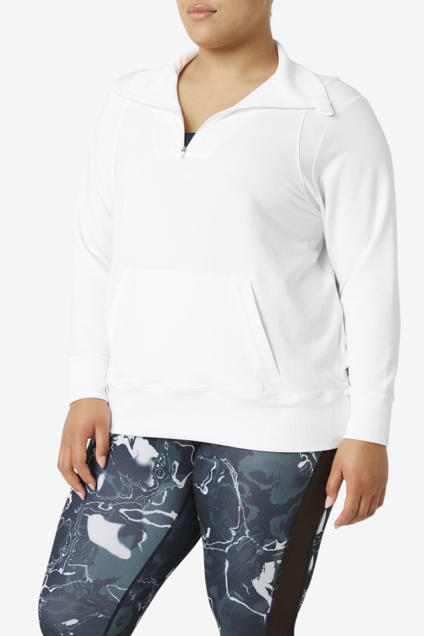 Fila Fi-lux Meio Zíper Branco