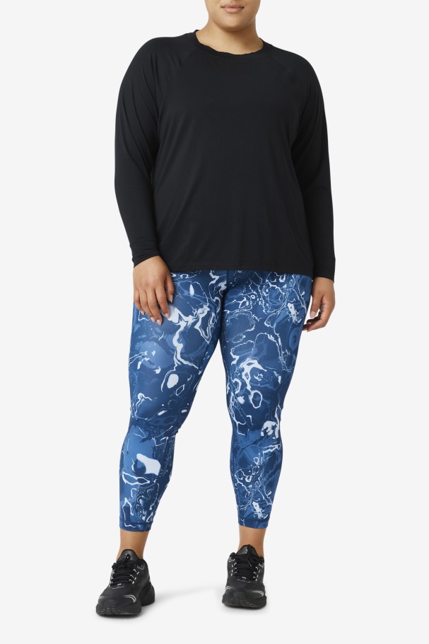 Fila Fi-lux Mesh Costas Manga Longa Crew Black