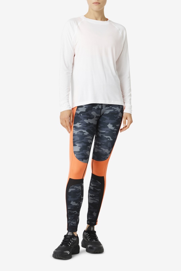 Fila Fi-lux Mesh Costas Manga Longa Crew White