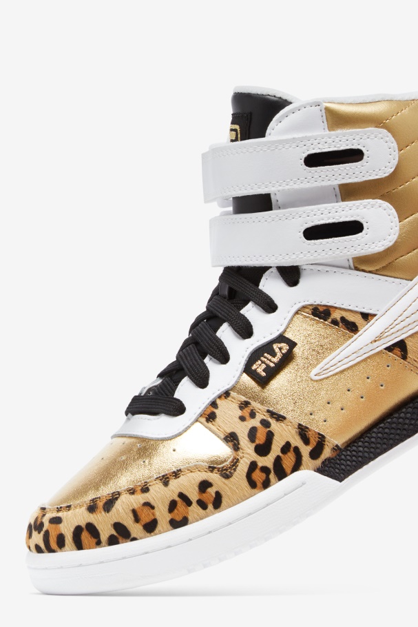 Fila Metálico Ouro/branco/preto Feminino F-14 Metálico