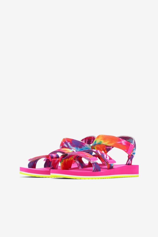 Fila Mutli/branco/rosa Glo Feminino Drifter Ts Tie Dye