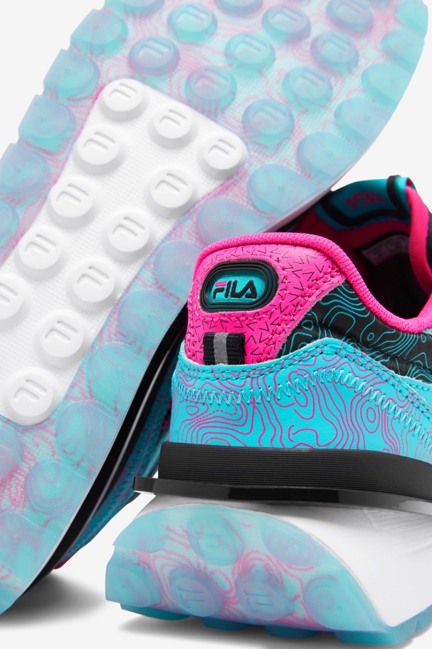 Fila Preto/rosa Glo/branco Feminino Renno