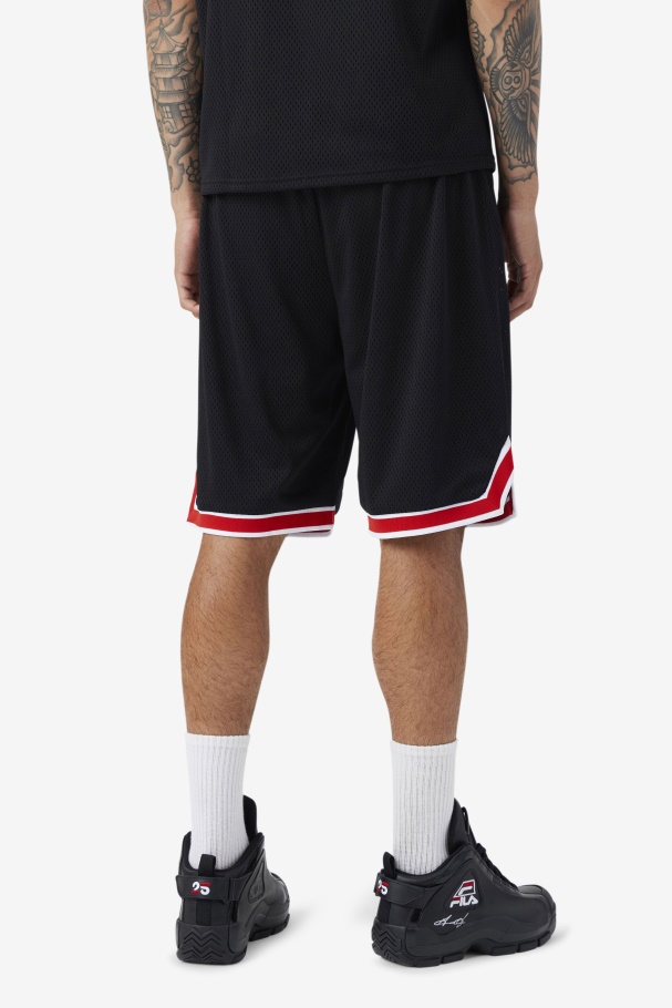 Fila Preto/vermelho/branco Ovi Short De Basquete