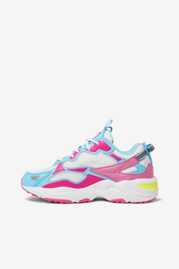 Fila Ray Tracer Feminino Apex Branco/rosa Glo/bluefish