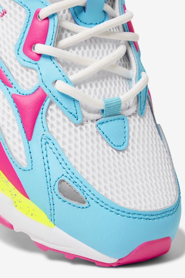 Fila Ray Tracer Feminino Apex Branco/rosa Glo/bluefish