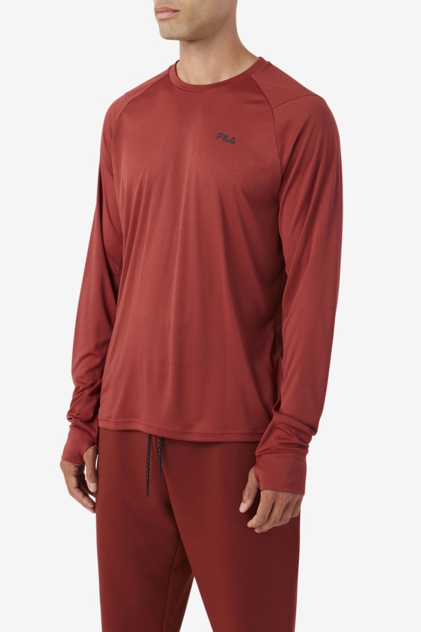 Fila Russet Marrom/preto Jazam Tripulação De Manga Longa