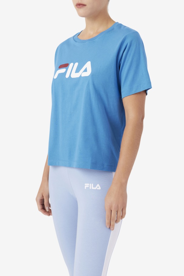 Fila Thea Tee Vallarta Azul/branco/ruibarbo