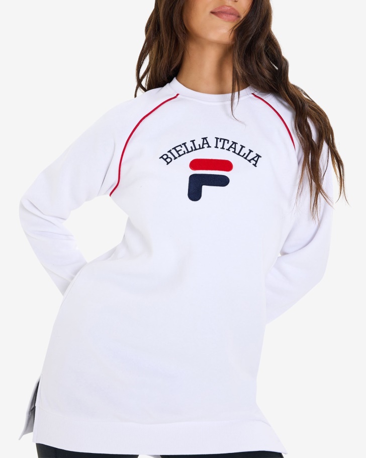 Fila Túnica Feminina Amara Crew Branca