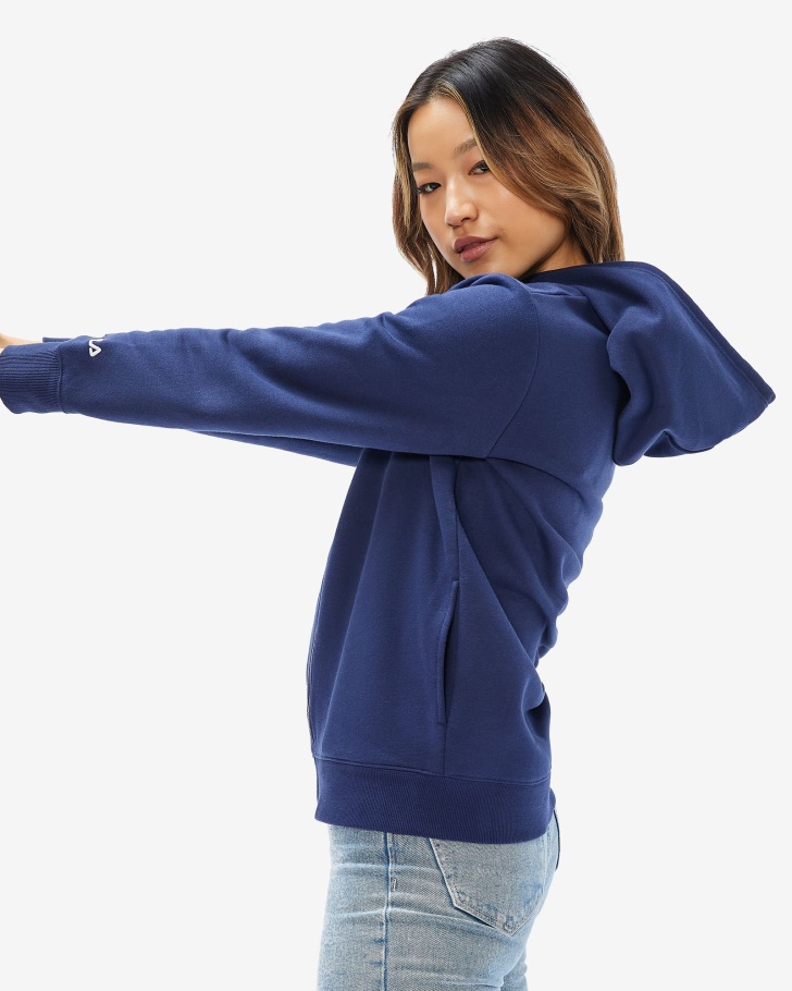 Fila Unissex Badge 20 Zip Hood Novo Navy