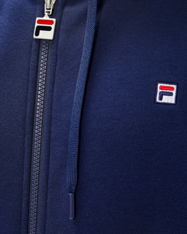 Fila Unissex Badge 20 Zip Hood Novo Navy