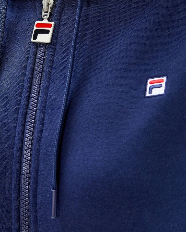 Fila Unissex Badge 20 Zip Hood Novo Navy