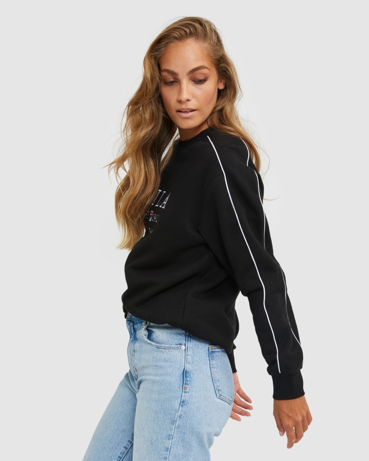 Fila Unissex Heritage Crew Black