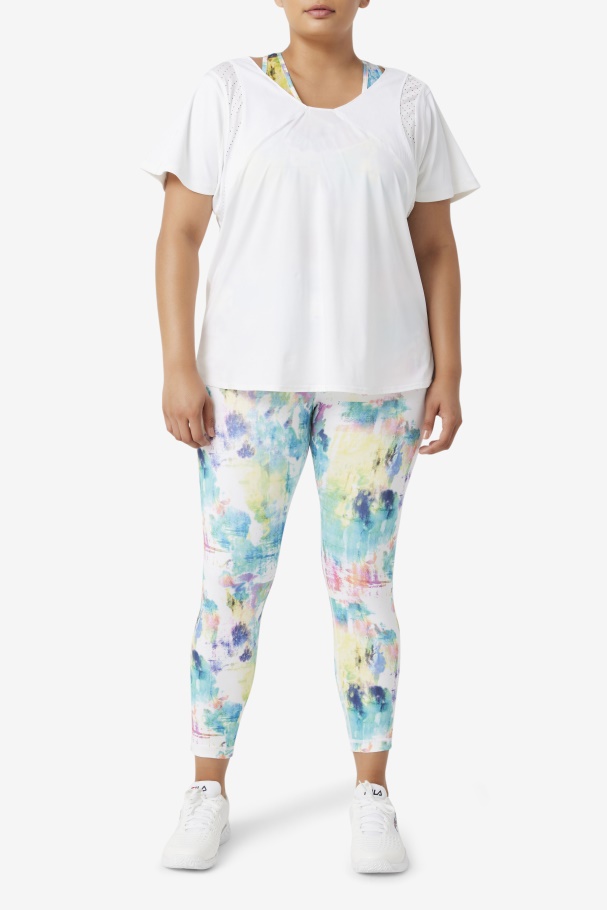 Fila Uplift Blusa Manga Curta Texturizada Branca