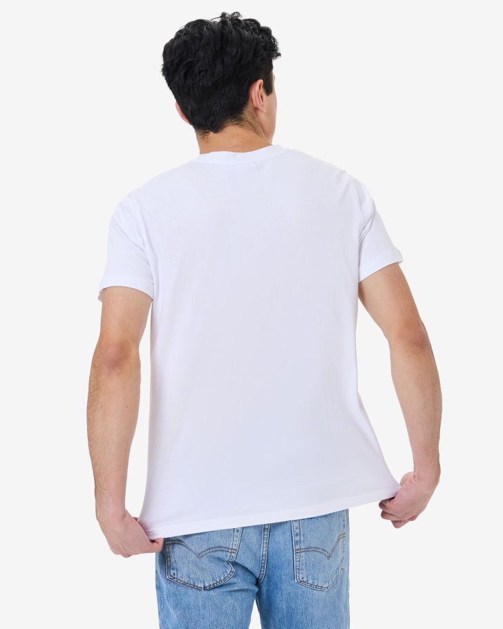 Fila White Men\s Heritage Badge 20 Tee