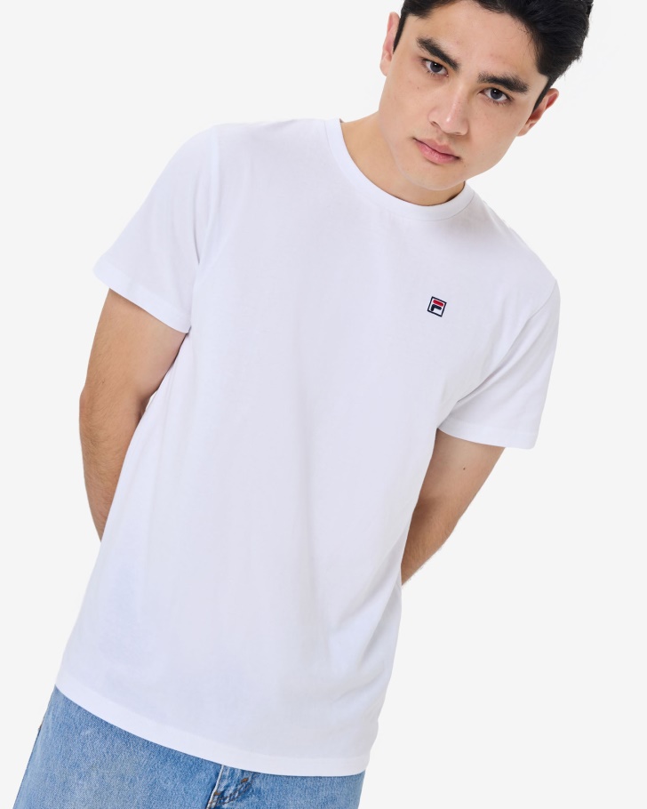 Fila White Men\s Heritage Badge 20 Tee