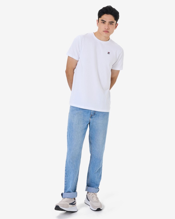 Fila White Men\s Heritage Badge 20 Tee