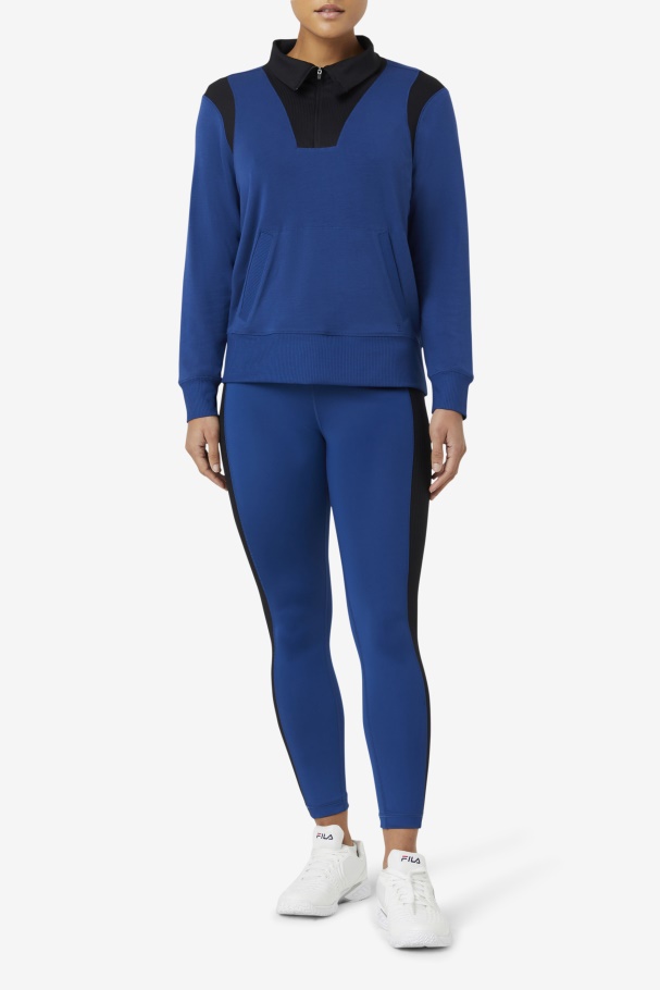 Forza Legging Cintura Alta Marinho Peony/preto Fila