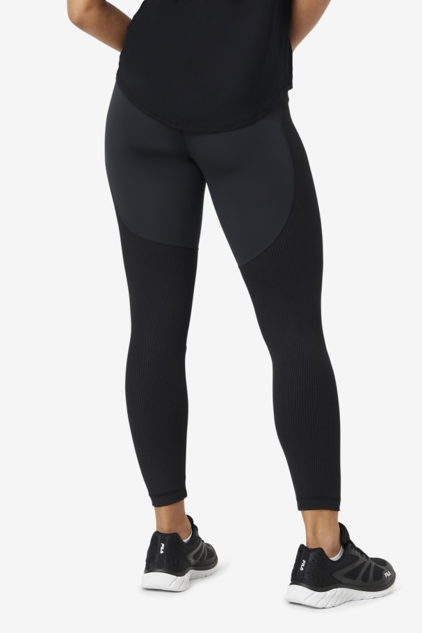 Forza Legging Preta Longa Texturizada Fila