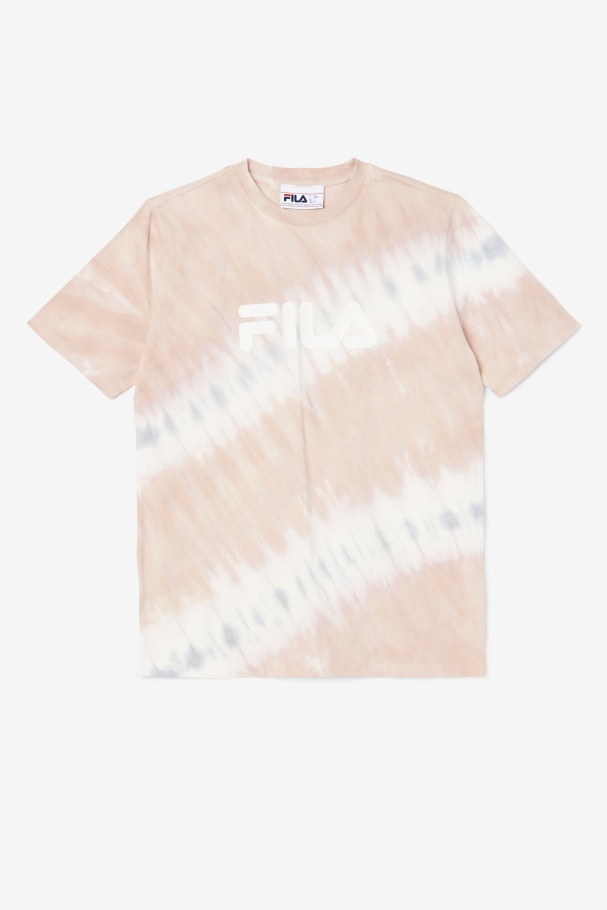 Gardênia/branco/bloco Belga Alivia Tie Dye Tee Fila