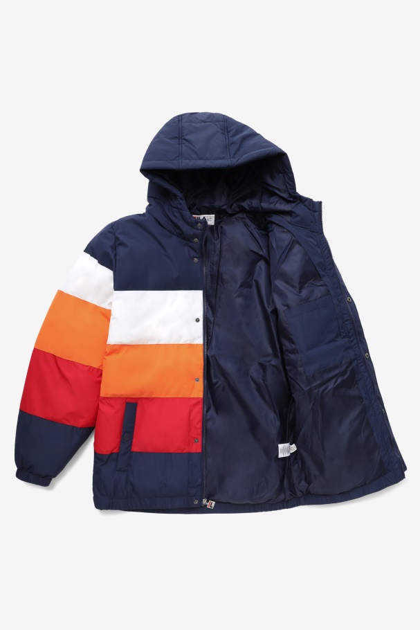 Giovanni Puffa Jaqueta Fila Peacoat/branco/sol Laranja/vermelho