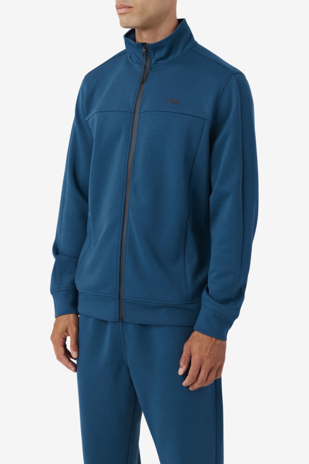 Gonal Jaqueta Com Zíper Fila Majolica Azul/preto