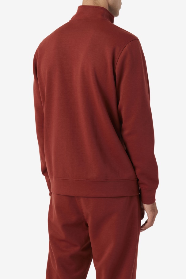 Gonal Jaqueta Com Zíper Marrom Avermelhado/preto Fila