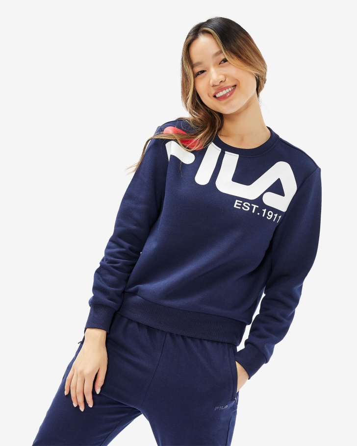 Grace Crew Feminino Novo Navy Fila