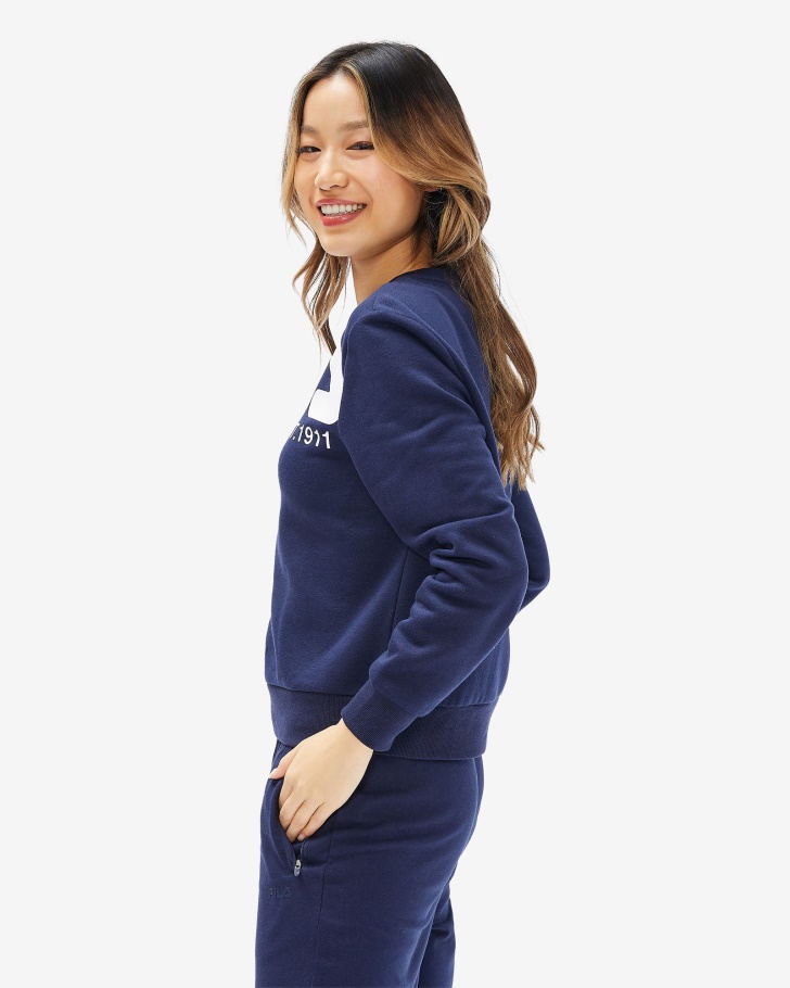 Grace Crew Feminino Novo Navy Fila