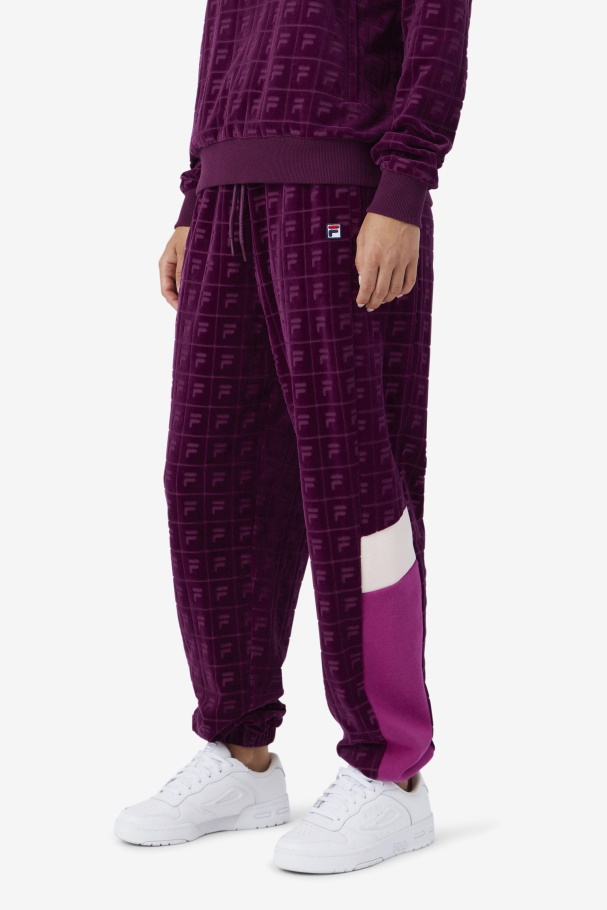Helen Velour Jogger Uva Vinho/rouge/potpourri Fila