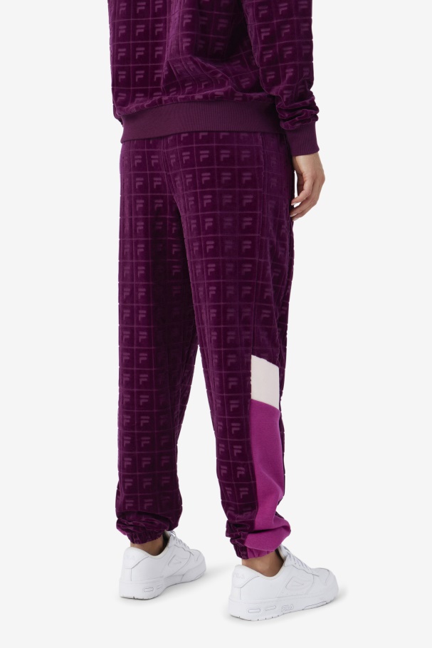 Helen Velour Jogger Uva Vinho/rouge/potpourri Fila