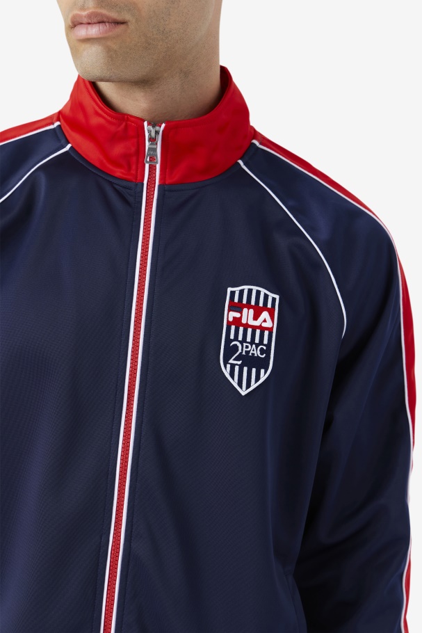 Jaqueta 2pac Azul Marinho/vermelho/branco Fila