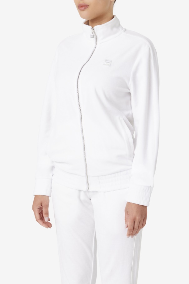 Jaqueta Branca De Veludo Fila Deverall