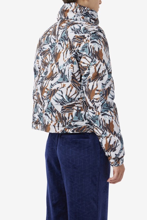 Jaqueta Cachecol Cropped Com Estampa De Girafa Fila Loretta