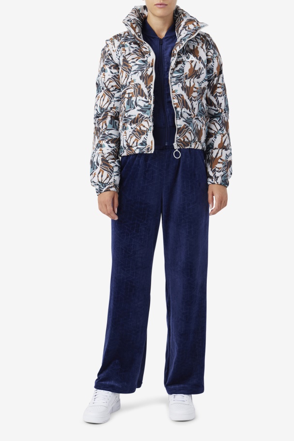 Jaqueta Cachecol Cropped Com Estampa De Girafa Fila Loretta