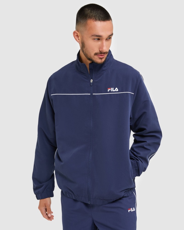 Jaqueta Clássica De Microfibra Masculina Fila New Navy