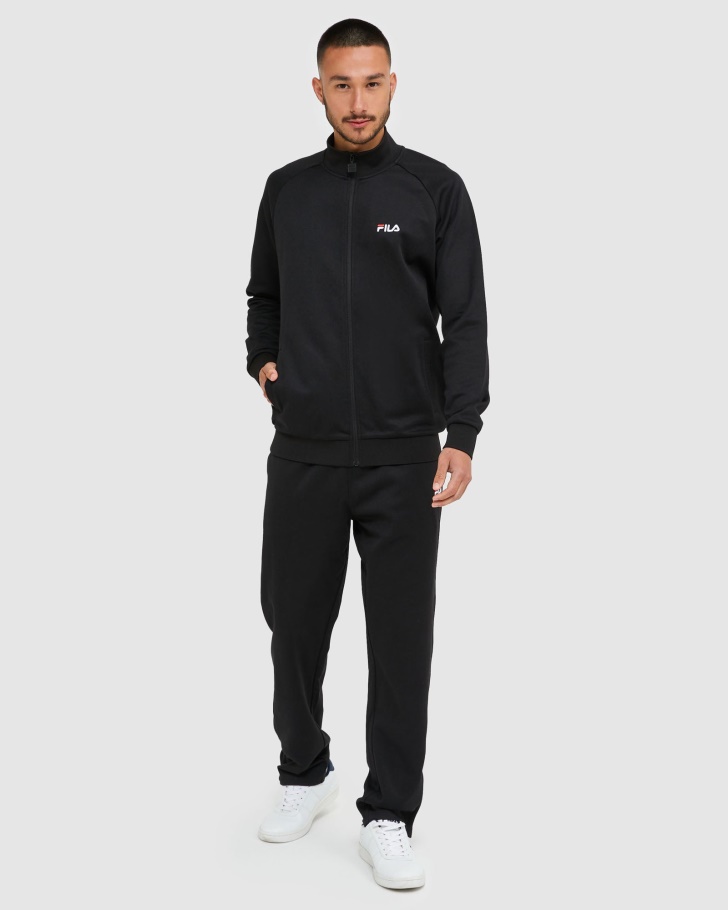 Jaqueta Clássica Masculina Com Zíper Preta Fila