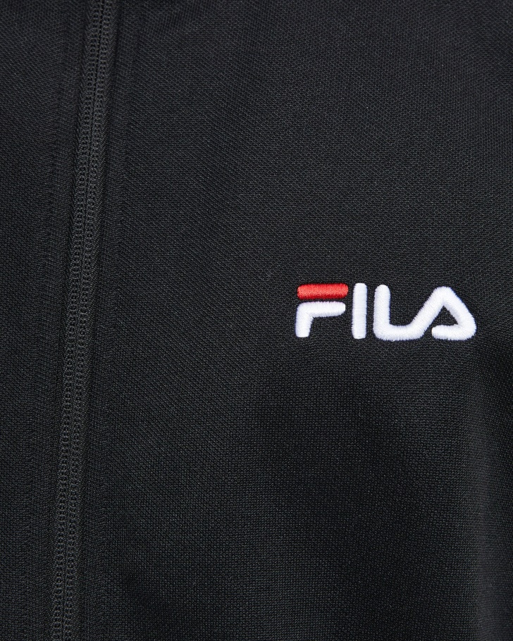 Jaqueta Clássica Masculina Com Zíper Preta Fila