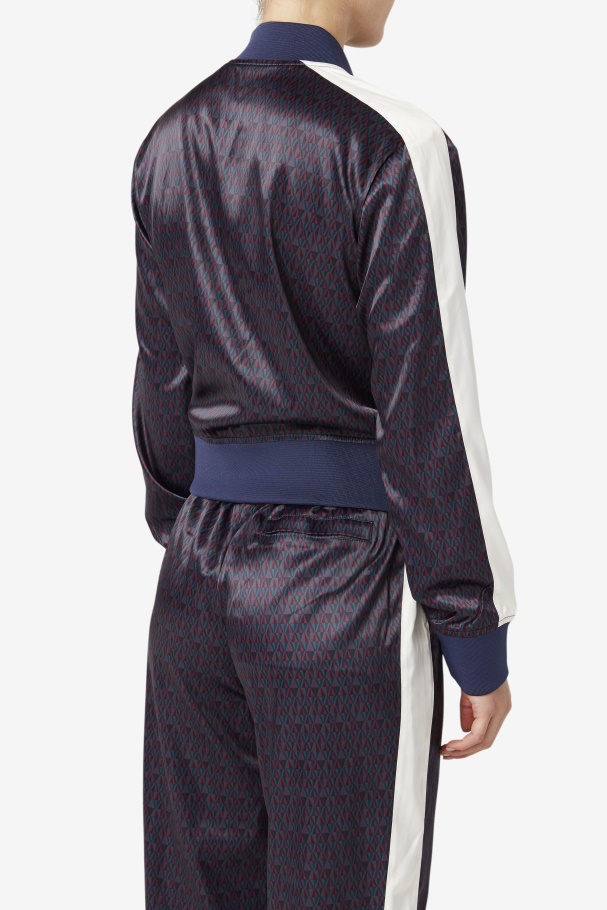 Jaqueta De Cetim Fila Farah Pavão/tofu