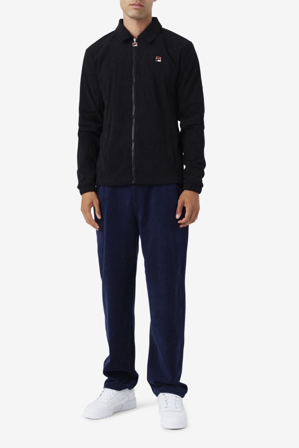 Jaqueta De Seda Preta Fila