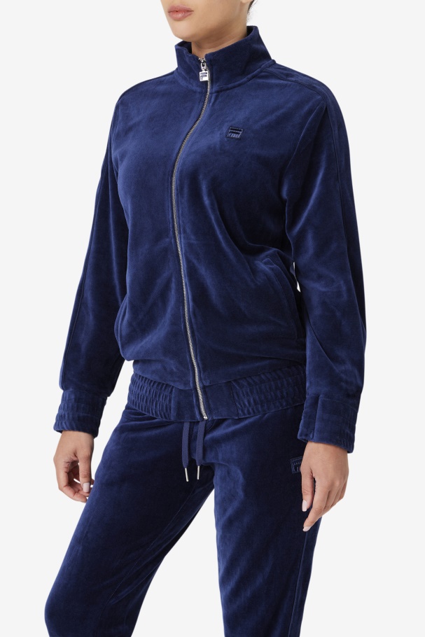 Jaqueta De Veludo Deverall Azul Marinho Fila