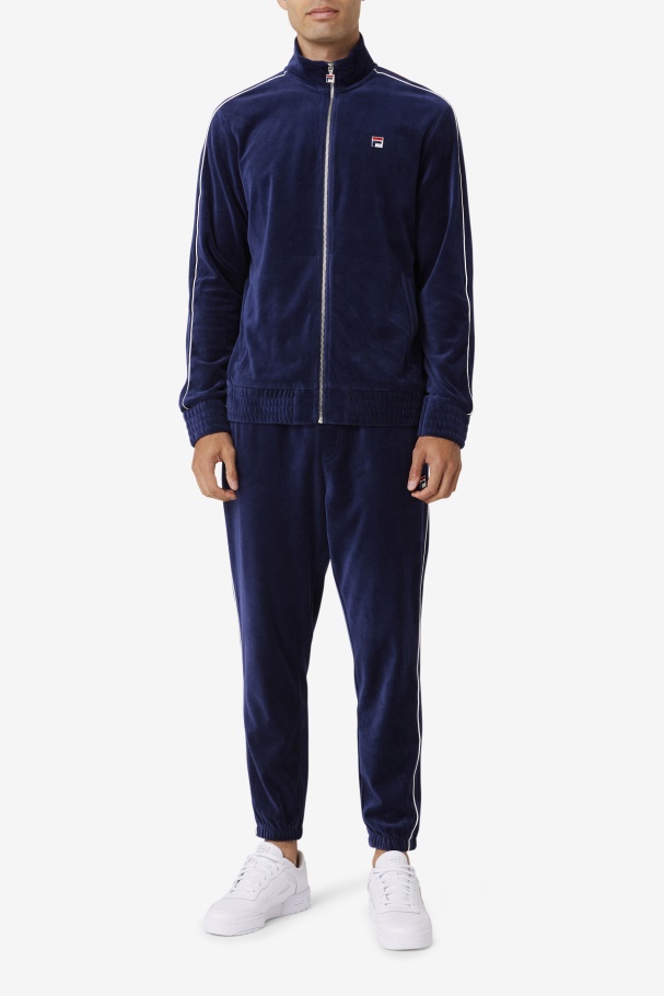 Jaqueta De Veludo Deverall Azul Marinho/branco/vermelho Fila