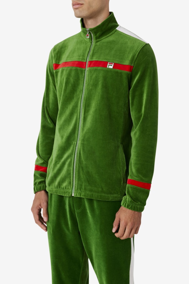 Jaqueta De Veludo Fila Formal Jardim/branco/vermelho Ravid