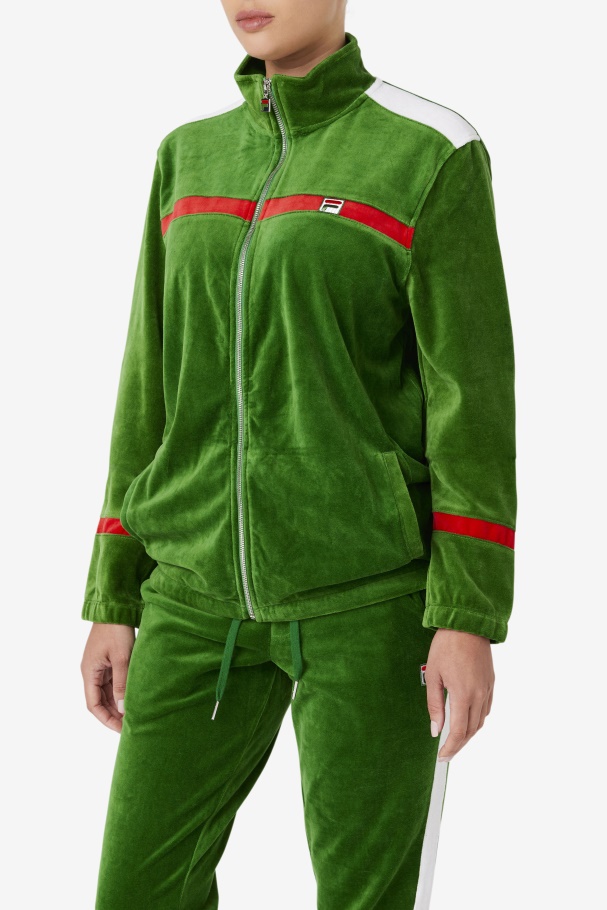 Jaqueta De Veludo Fila Formal Jardim/branco/vermelho Ravid