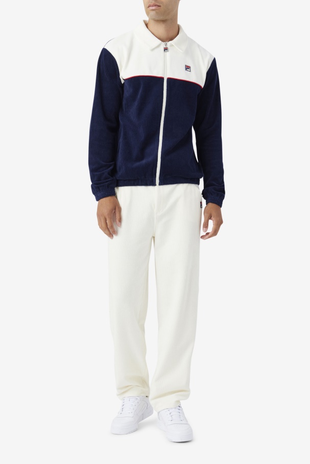 Jaqueta De Veludo Fila Gerard Marinho/garça/vermelho