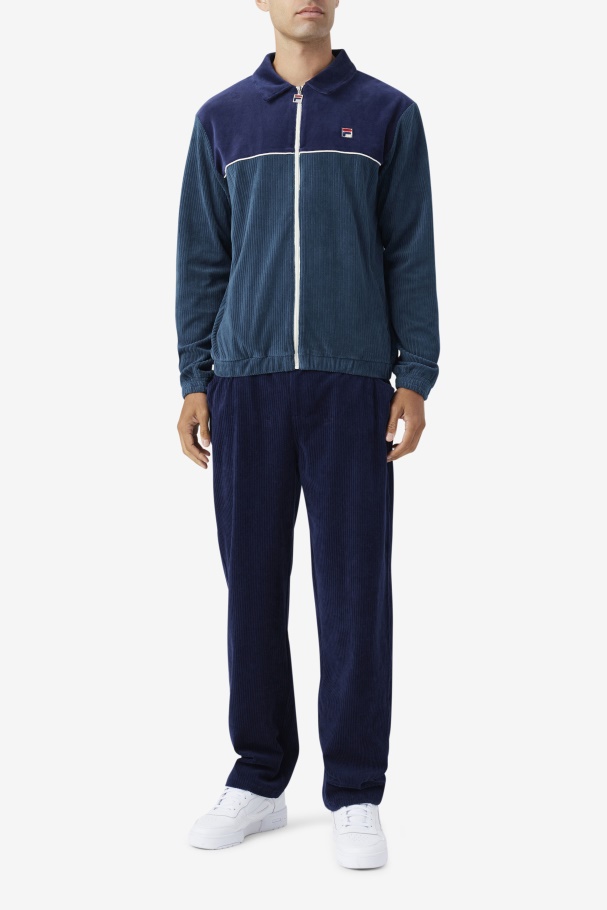 Jaqueta De Veludo Gerard Fila Teal/navy/egret