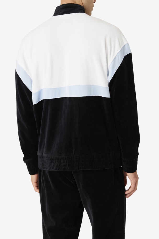 Jaqueta De Veludo Preta/branca/skyway Fila Mansur