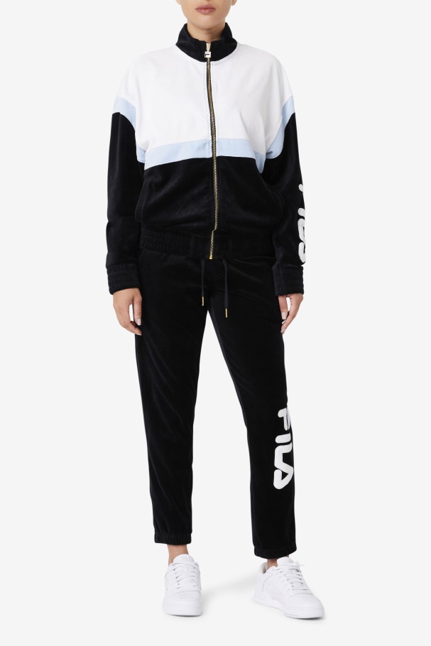 Jaqueta De Veludo Preta/branca/skyway Fila Mansur