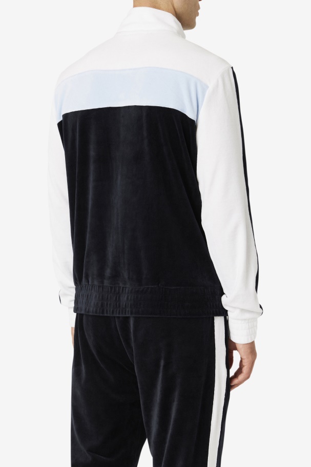 Jaqueta De Veludo Preto/branco/skyway Brice Fila