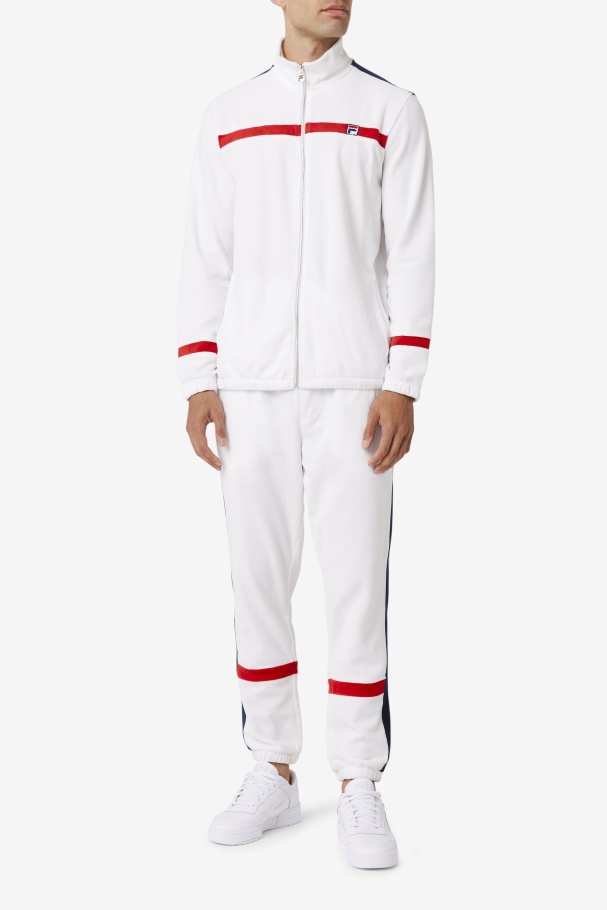 Jaqueta De Veludo Ravid Fila Branco/vermelho/marinho